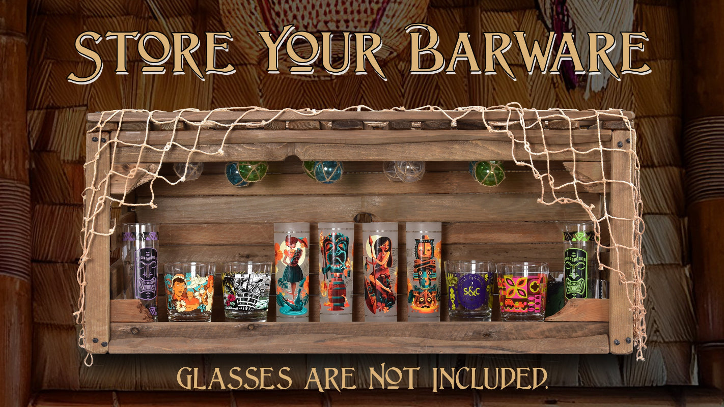 Tiki Mug Shelves, Overproof Rum Crates, Rum Display Shelves, Liquor Storage Shelf, Tiki Bar Decor, Rum Shelf Decor, Tiki Bar Furniture, Rum Crate Shelving, Rustic Liquor Storage, Adventureland Inspired Decor, Polynesian Decor, Tropical Vibes, Island Style Storage, Vintage Rum Crates, Rustic Tiki Decor, Exotic Bar Decor, Disney Adventureland Inspired, Jungle Explorer Style, Pirate Bar Accessories, Tropical Home Decor, Wall Mounted Shelves, Floating Shelves, Custom Bar Shelving, Handcrafted Wood Decor