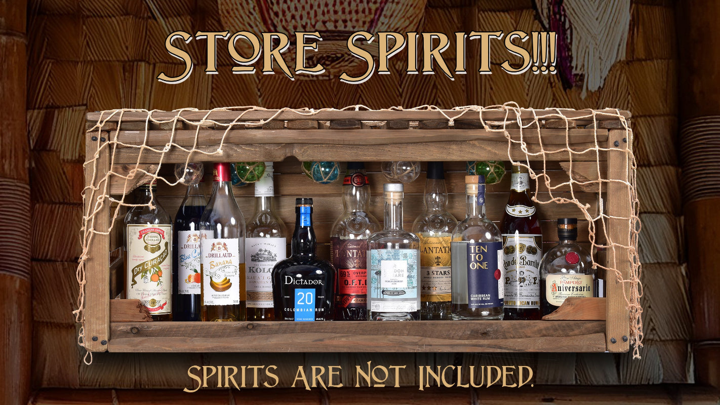 Tiki Mug Shelves, Overproof Rum Crates, Rum Display Shelves, Liquor Storage Shelf, Tiki Bar Decor, Rum Shelf Decor, Tiki Bar Furniture, Rum Crate Shelving, Rustic Liquor Storage, Adventureland Inspired Decor, Polynesian Decor, Tropical Vibes, Island Style Storage, Vintage Rum Crates, Rustic Tiki Decor, Exotic Bar Decor, Disney Adventureland Inspired, Jungle Explorer Style, Pirate Bar Accessories, Tropical Home Decor, Wall Mounted Shelves, Floating Shelves, Custom Bar Shelving, Handcrafted Wood Decor