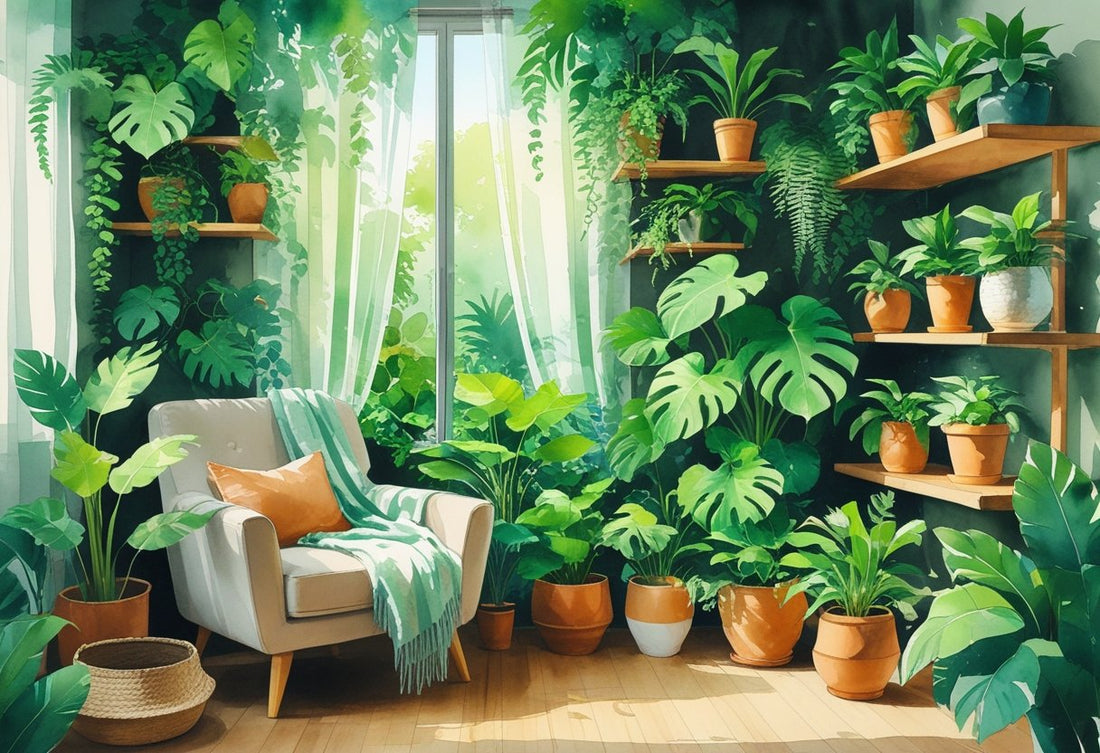 DIY Tips for Turning a Corner of Your Living Room Into a Jungle Oasis