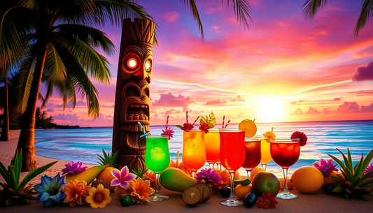 "Explore the fascinating myths behind classic Tiki drinks like the Mai Tai, Zombie, and Scorpion Bowl. Discover how Polynesian legends and island folklore inspired these iconic tropical cocktails. Sip on history and adventure!"