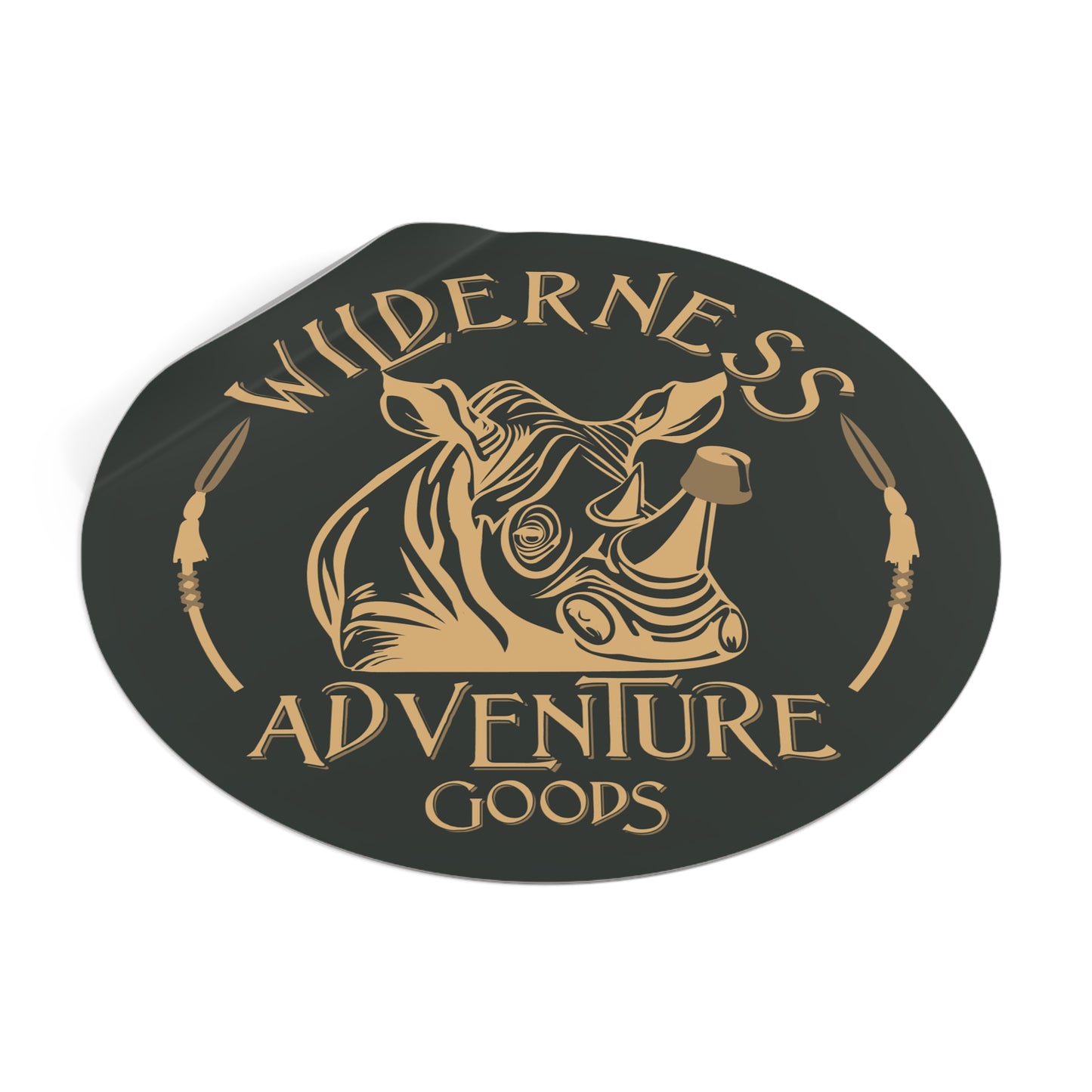 Wilderness Adventure Goods – Premium Round Vinyl Sticker