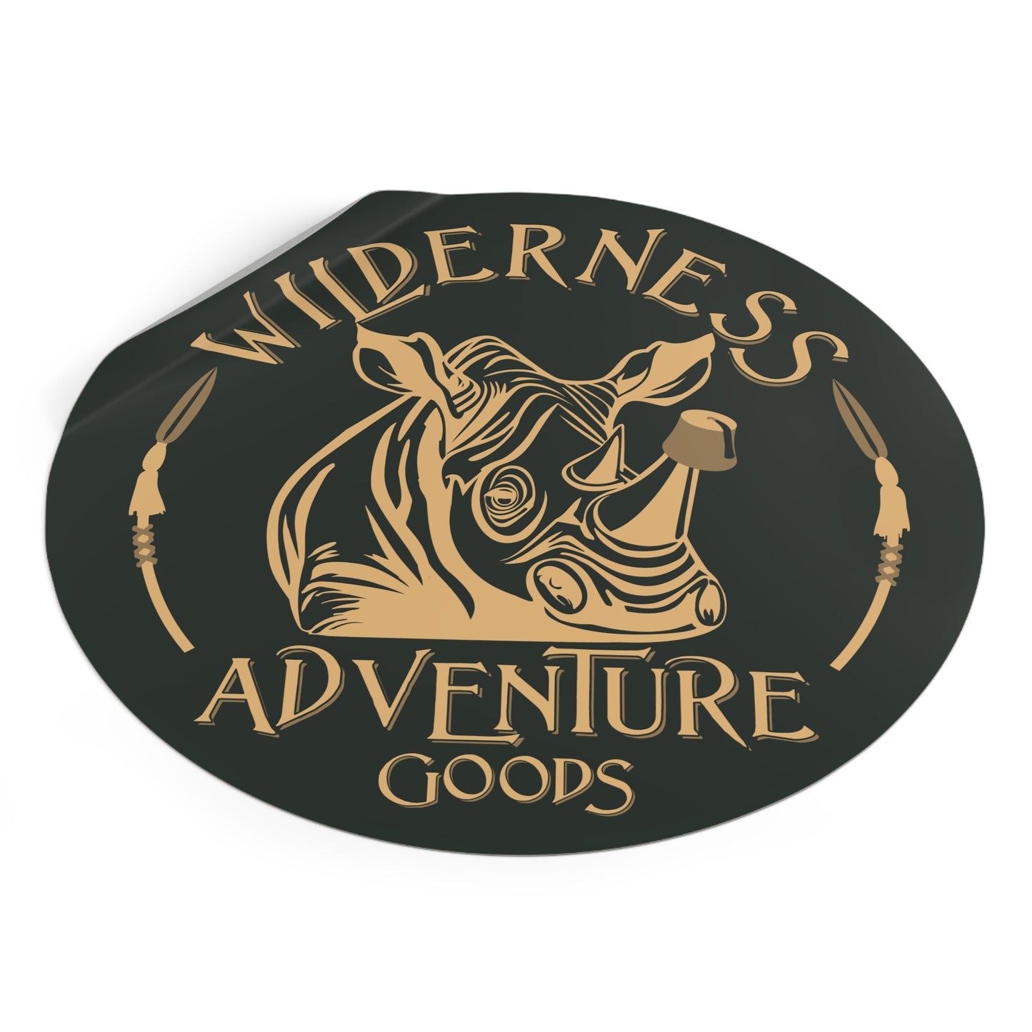 Wilderness Adventure Goods – Premium Round Vinyl Sticker