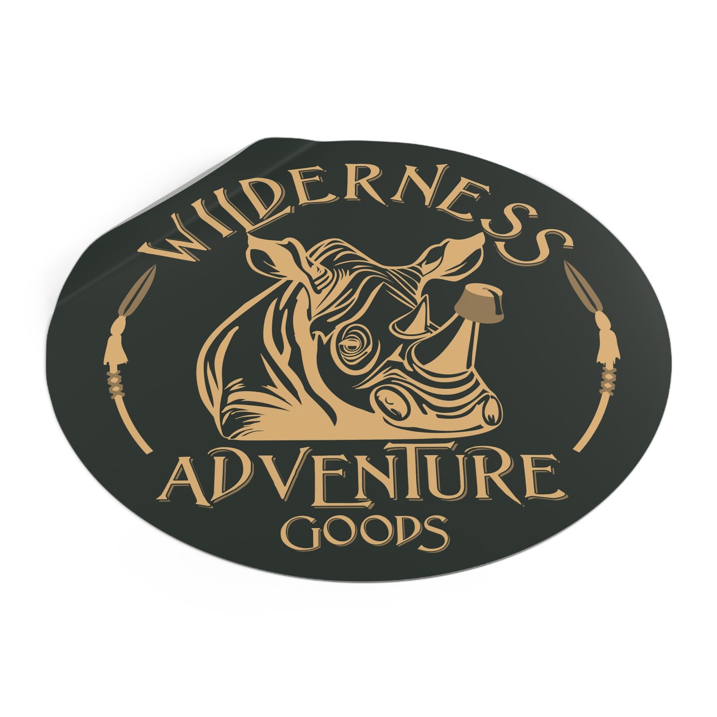 Wilderness Adventure Goods – Premium Round Vinyl Sticker