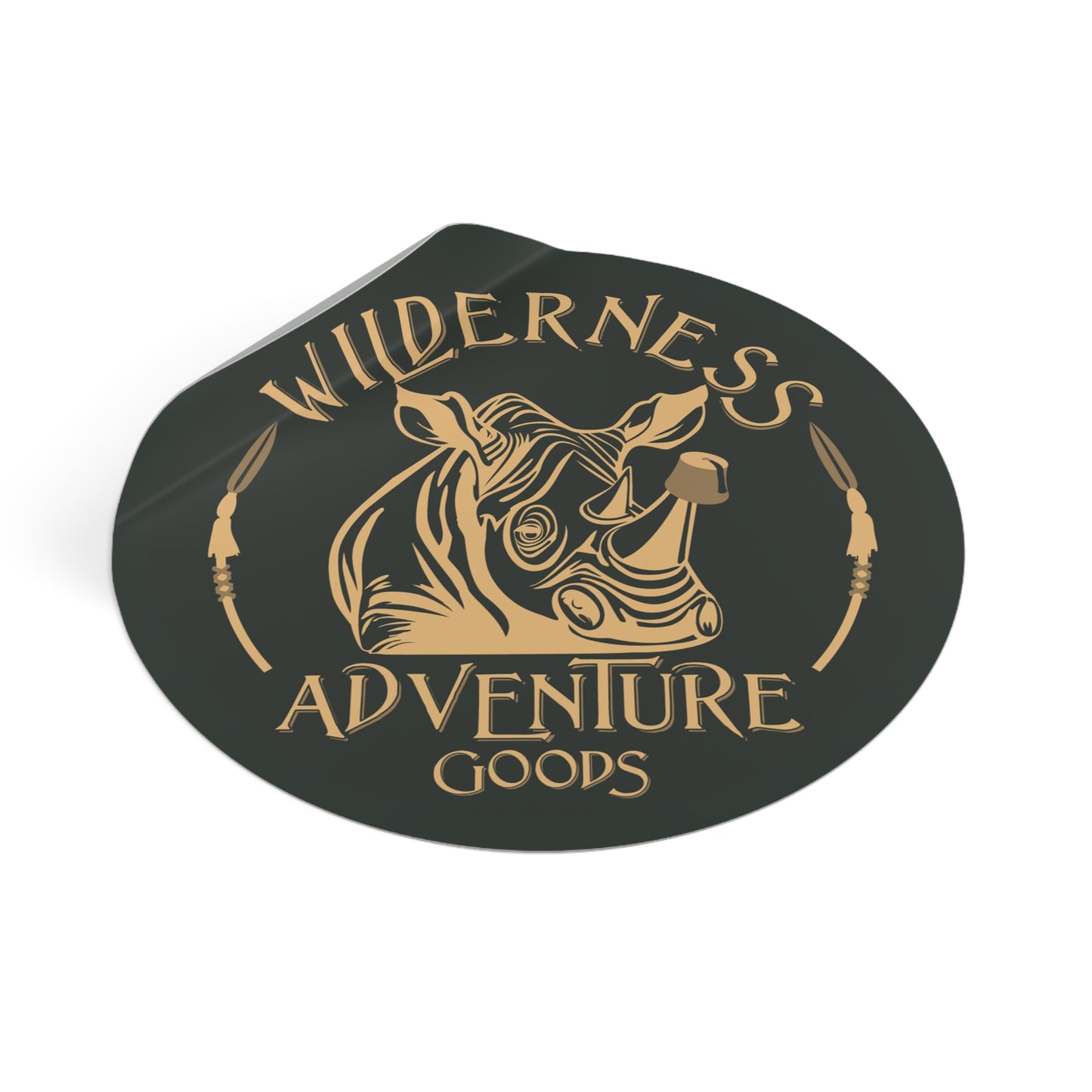 Wilderness Adventure Goods – Premium Round Vinyl Sticker