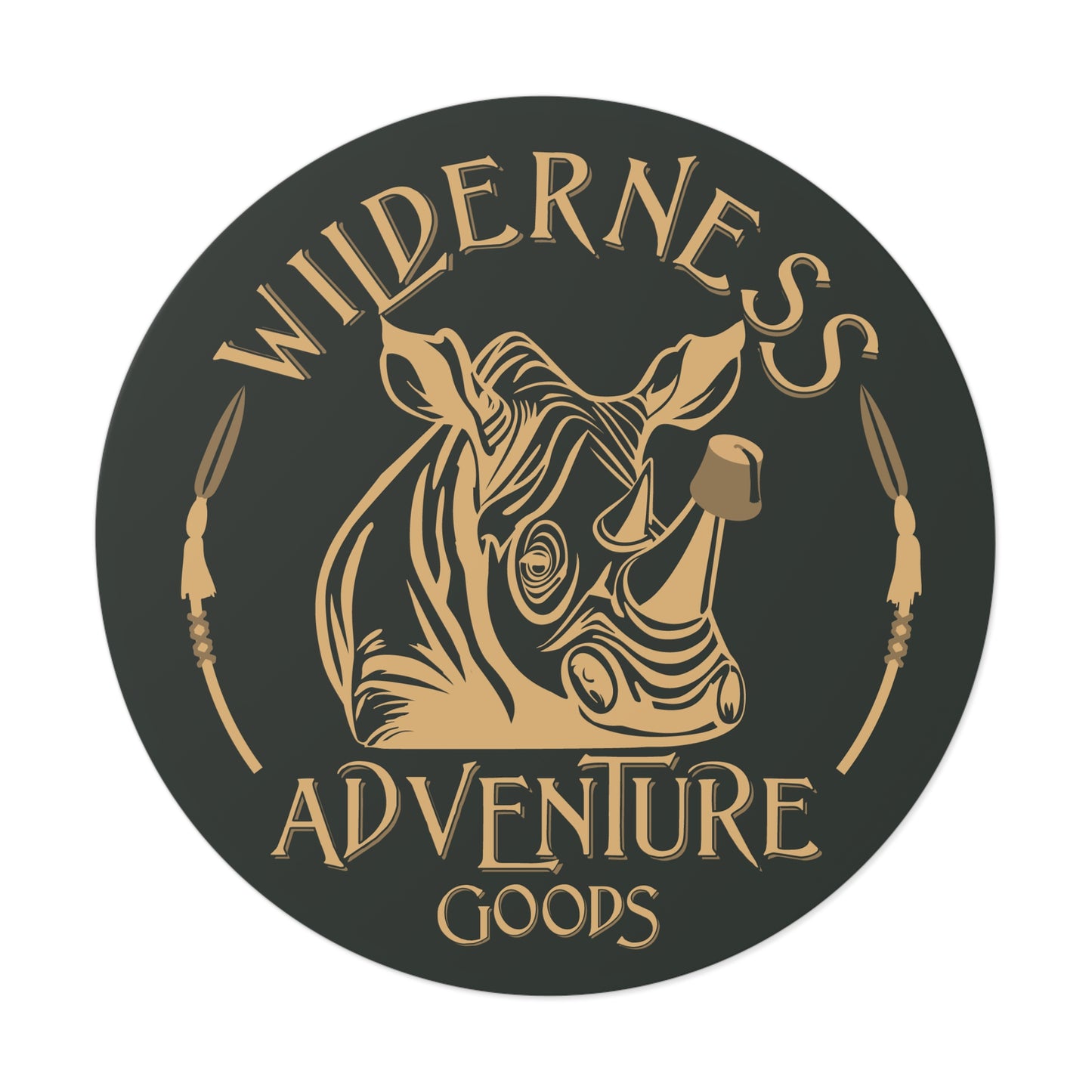 Wilderness Adventure Goods – Premium Round Vinyl Sticker