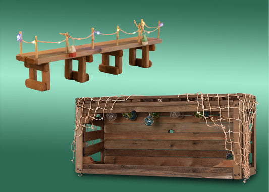 Rum Runner Display Duo, "Rustic"